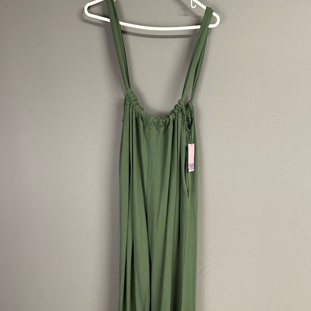 Smash & Tess  Jenna Suspender pant, moss green,  Size M